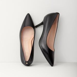 Cole Haan Go-To Park Pump Black Leather Work Heel in Women’s Size 6